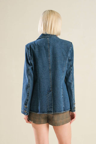 HOT TO GO DENIM BLAZER - By Baano