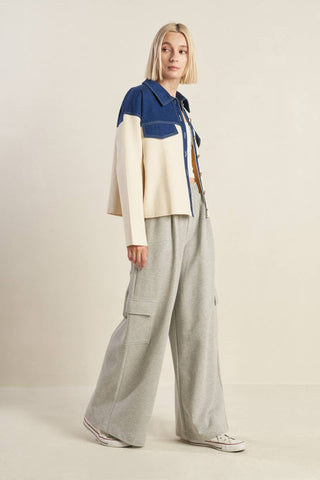 SWEET HARMONY DENIM COMBINATION JACKET - By Baano