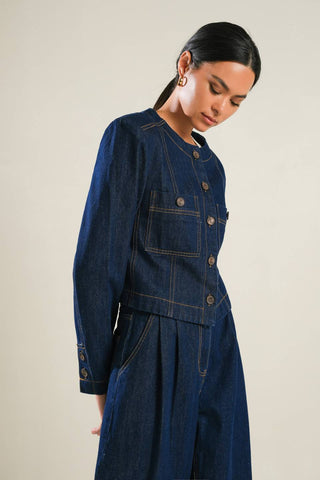 CRISP CANVAS DENIM JACKET - By Baano