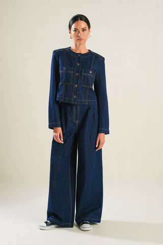 CRISP CANVAS DENIM JACKET - By Baano