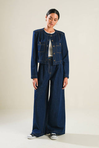 CRISP CANVAS DENIM JACKET - By Baano