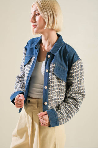 BETTER DAYS TWEED DENIM JACKET - By Baano