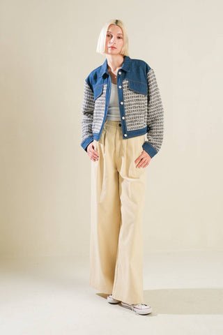 BETTER DAYS TWEED DENIM JACKET - By Baano