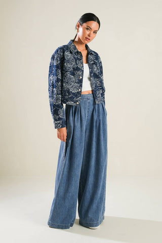 SOPHISTICATED STUNNER DENIM JACKET - By Baano