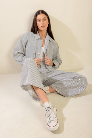 HONESTLY LOVE YOU TWILL CROP JACKET Flying Tomato