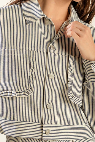 HONESTLY LOVE YOU TWILL CROP JACKET Flying Tomato