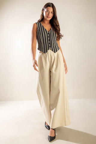 IN THE QUIET SHADE WOVEN VEST - By Baano