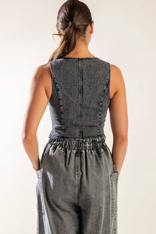 EXPLORING THE CITY DENIM VEST - By Baano