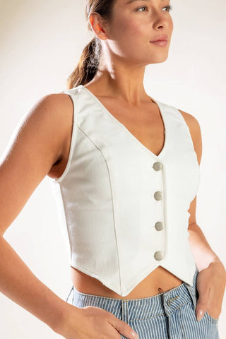 THE LILY'S SECRET DENIM VEST - By Baano