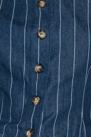 HOLD JOY IN INDIGO WOVEN VEST - By Baano