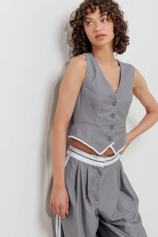 POWER LINES WOVEN VEST - By Baano