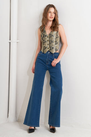 GLAM VENOM FAUX LEATHER VEST - By Baano