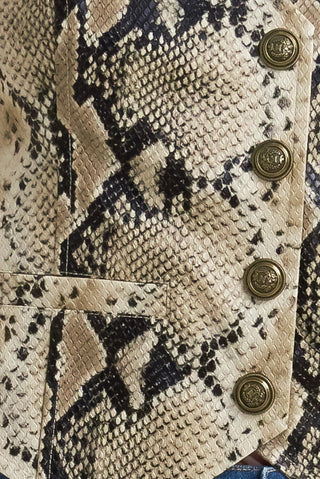 GLAM VENOM FAUX LEATHER VEST - By Baano