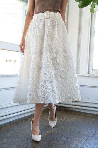 TALK TO THE SAND WOVEN MIDI SKIRT - By Baano