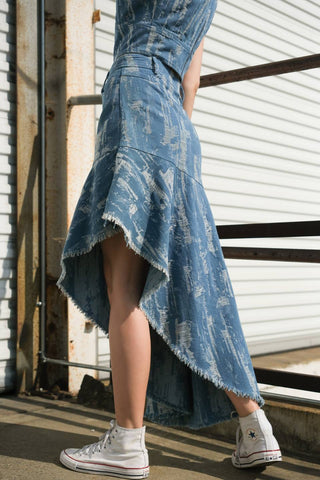 BREEZY ADORATION DENIM SKIRT - By Baano