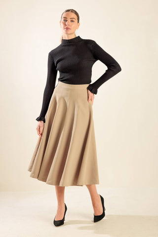 FALLING INTO BLISS WOVEN MIDI SKIRT - By Baano