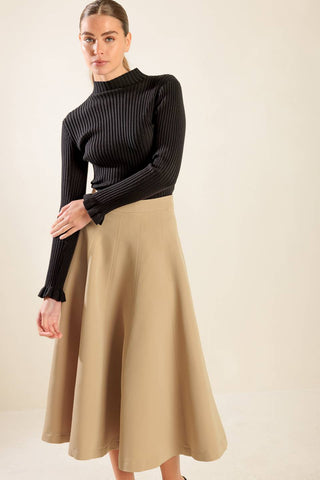 FALLING INTO BLISS WOVEN MIDI SKIRT - By Baano