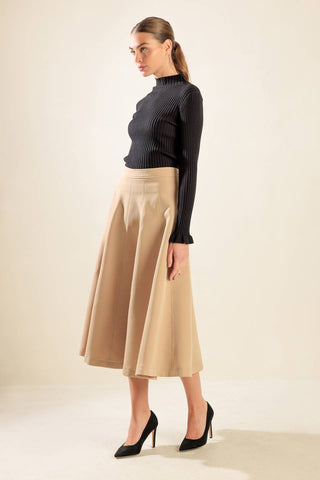 FALLING INTO BLISS WOVEN MIDI SKIRT - By Baano