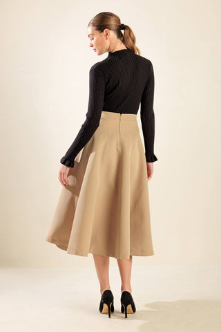 FALLING INTO BLISS WOVEN MIDI SKIRT - By Baano