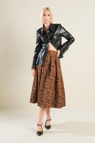 ETERNAL DEVOTION WOVEN FULL MIDI SKIRT - By Baano