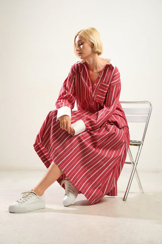 BEHIND THE GRIN WOVEN MIDI SKIRT - By Baano