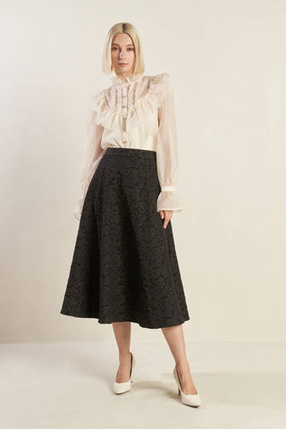 FOREVER DAYDREAMING WOVEN MIDI SKIRT - By Baano