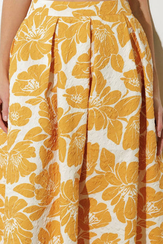 PLAIN OPTIMISM WOVEN MIDI SKIRT - By Baano