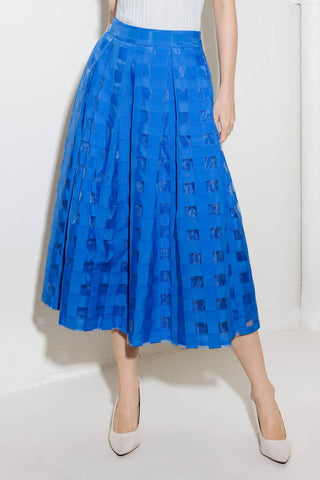 LIVE FOR US BLUE ORGANZA MIDI SKIRT - By Baano