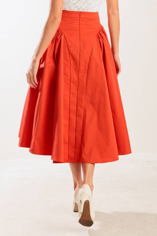 LUNCH WITH THE GIRLS WOVEN FULL MIDI SKIRT - By Baano