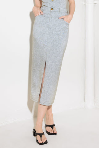 LOVELY BY NATURE KNIT MIDI SKIRT - By Baano
