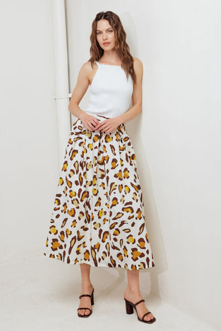 CITY JUNGLE WOVEN FULL SKIRT - By Baano