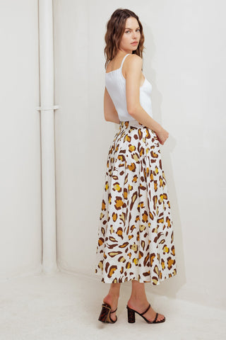 CITY JUNGLE WOVEN FULL SKIRT - By Baano