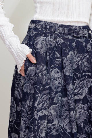 URBAN MUSE JACQUARD DENIM SKIRT - By Baano