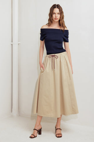 WEEKEND PARISIAN WOVEN MIDI SKIRT - By Baano
