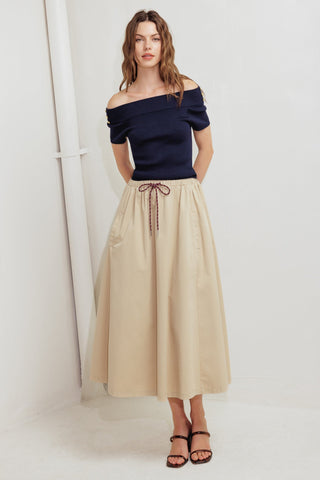 WEEKEND PARISIAN WOVEN MIDI SKIRT - By Baano
