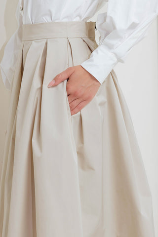 SOFT POEM WOVEN FULL MIDI SKIRT - By Baano