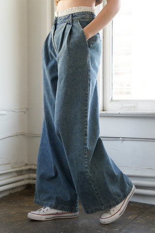 SOMEWHERE UP ABOVE DENIM PANTS - By Baano