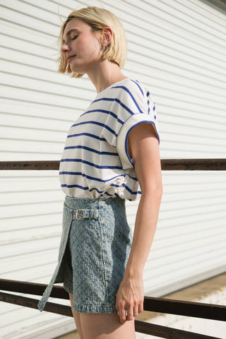 NO ONE PRETTIER DENIM SKORT - By Baano