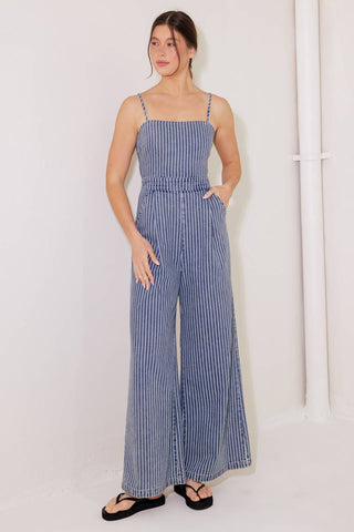 BEGIN AGAIN BLUE DENIM JUMPSUIT - By Baano
