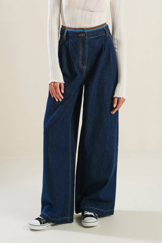 CRISP CANVAS DENIM PANTS - By Baano