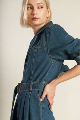 IN THE DETAILS DENIM JUMPSUIT - By Baano