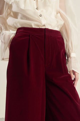 COY CHARM VELVET PANTS - By Baano