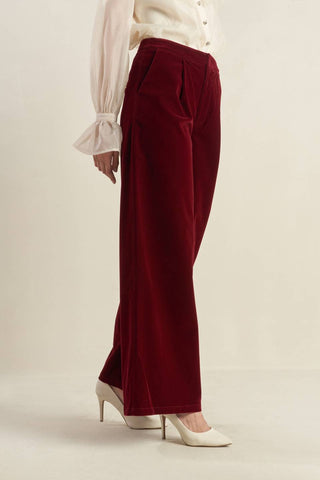 COY CHARM VELVET PANTS - By Baano