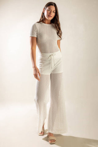 PRESENCE OF LOVE SEMI SHEER KNIT PANTS - By Baano