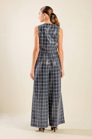 TRAVELING FAR NAVY SEQUIN PANTS - By Baano