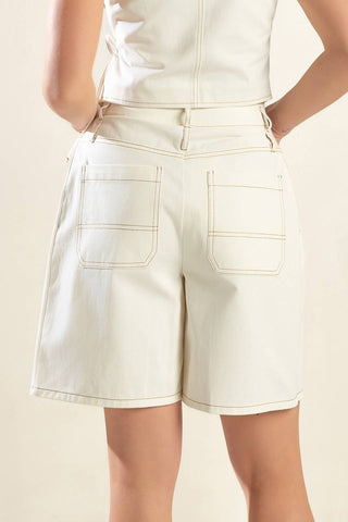 WATCHING THE WIND WOVEN BERMUDA SHORT - By Baano