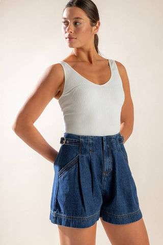 SPRING ROMANCE DENIM SHORTS - By Baano