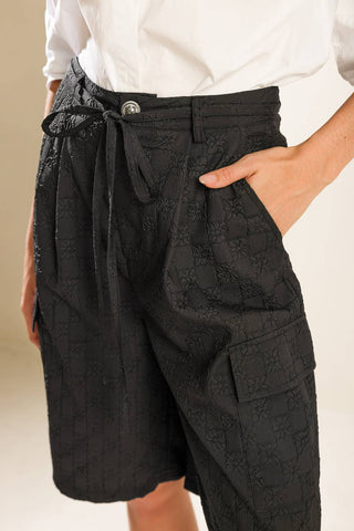 SEE WHAT HAPPENS WOVEN BERMUDA SHORTS - By Baano