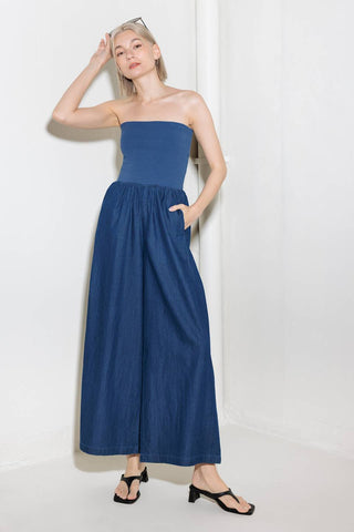 WALK EASY IN INDIGO DENIM PANTS - By Baano