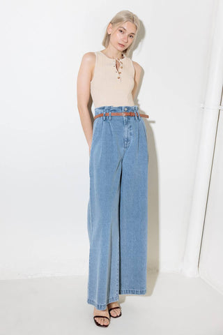 KISSED BY SUNLIGHT DENIM PANTS - By Baano